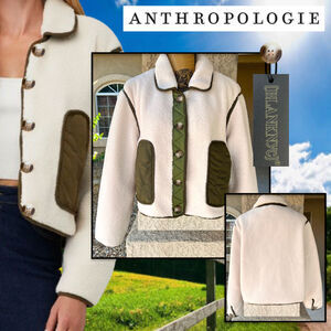 Blank NYC Anthropologie Faux Sherpa Cloud Forest Jacket Size: L NEW